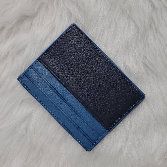 MICHAEL KORS MENS Cooper Graphic Two-Tone Pebbled Leather Card Case - Picture 4 of 6